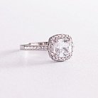 Серебряное кольцо с белыми фианитами 112641 от ювелирного магазина Оникс - 2