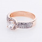 Помолвочное золотое кольцо (фианиты) к01693 от ювелирного магазина Оникс - 1