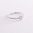 Золотое кольцо "Сердечко" с бриллиантами кб0462ca от ювелирного магазина Оникс - 1