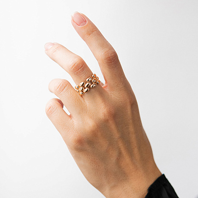 Каблучка "Charlie" у червоному золоті к08370 №2