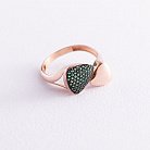 Золотое кольцо (зеленые фианиты) к05394 от ювелирного магазина Оникс