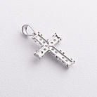 Крестик с фианитами (белое золото) п04088 от ювелирного магазина Оникс - 1