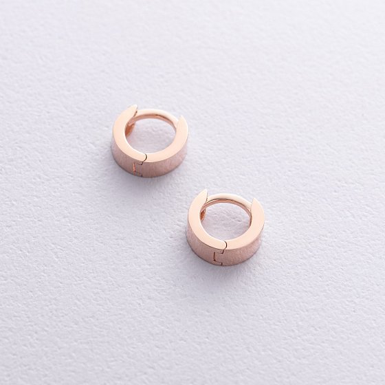 Серьги - кольца в красном золоте mini с08821 №5