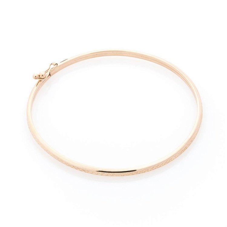 Золотой жесткий браслет б03602 от ювелирного магазина Оникс