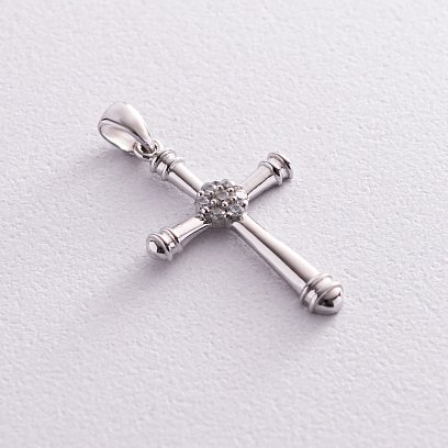 Золотий хрест з фіанітами п02075