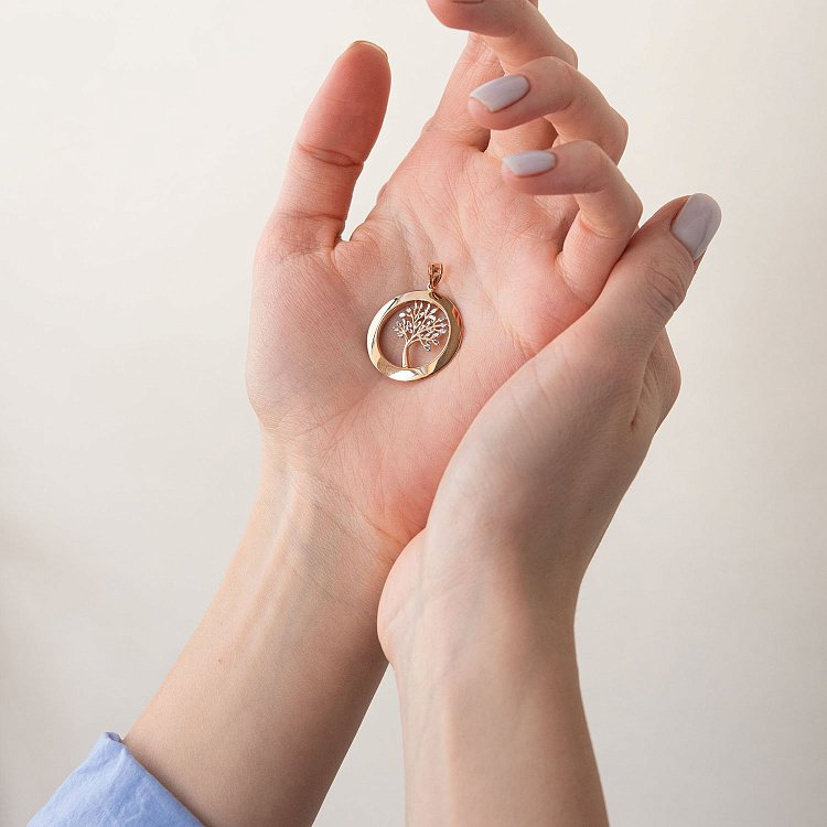 Золота підвіска "Древо життя" п03559 від ювелірного магазину Онікс - 1