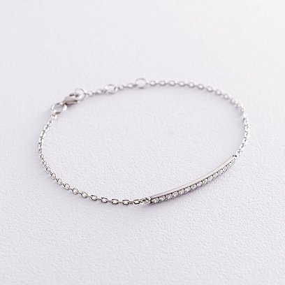 Серебряный браслет с фианитами 141528