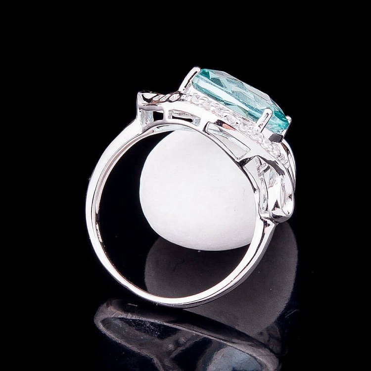 Срібний перстень з фіанітами к11 від ювелірного магазину Онікс - 1