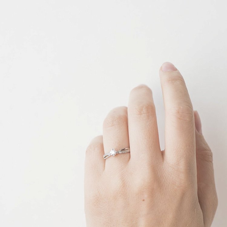 Золота заручальна каблучка (діаманти) кб0044 від ювелірного магазину Онікс - 3