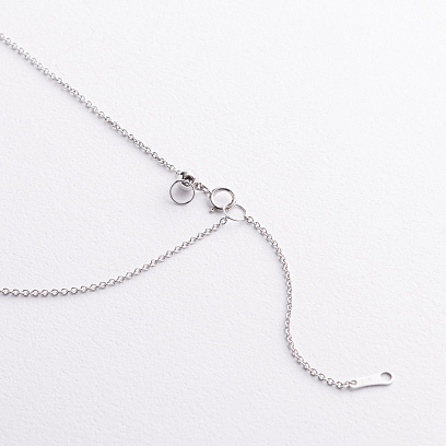 Золоте кольє "Серце" з діамантами і сапфірами колб0200ca №4