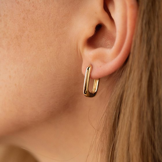 Сережки "Етель" у жовтому золоті с08736 №2