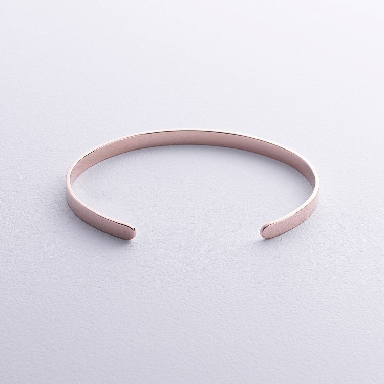 Жорсткий браслет у червоному золоті (можливе гравіювання) б05415 від ювелірного магазину Онікс - 4