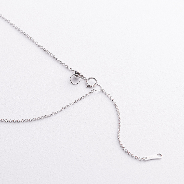 Золоте кольє "Серце" з діамантами і сапфірами колб0200ca від ювелірного магазину Онікс - 3