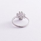 Серебряное кольцо "Клевер" (фианит) 112541 от ювелирного магазина Оникс - 2