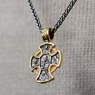 Срібний православний хрест (позолота, чорніння) 133211 от ювелирного магазина Оникс - 3