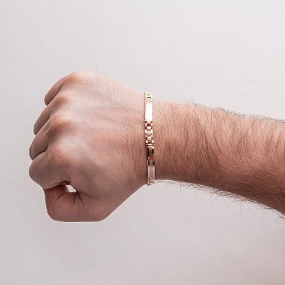 Мужской браслет в красном золоте б05012 №2