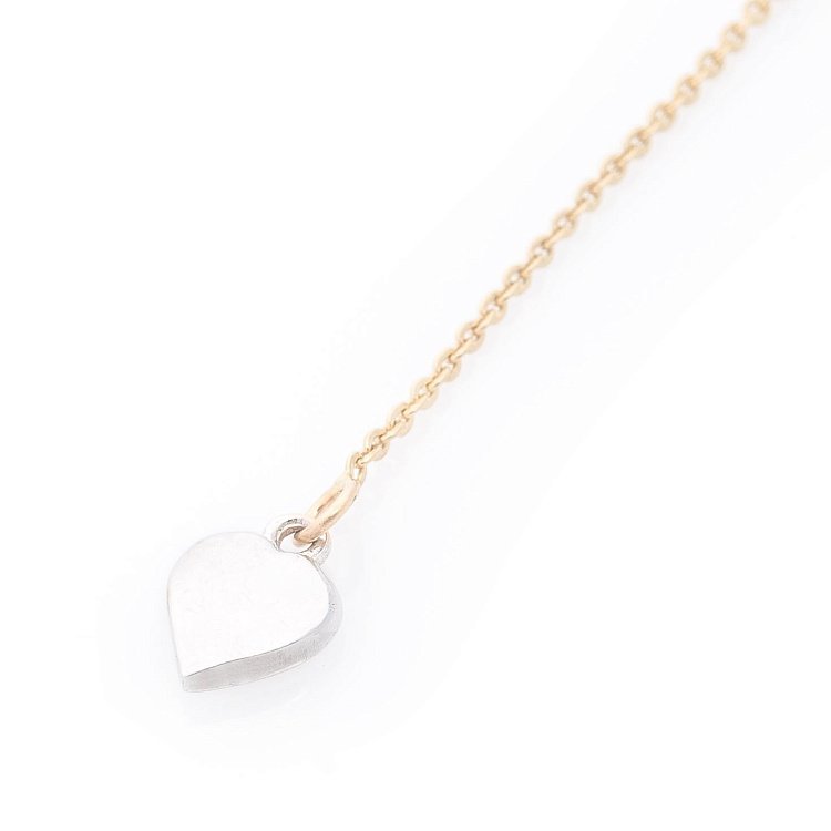 Золотой браслет на ногу с сердечком б03674 от ювелирного магазина Оникс - 1