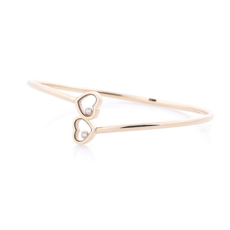 Золотой браслет с сердечками б02873 от ювелирного магазина Оникс