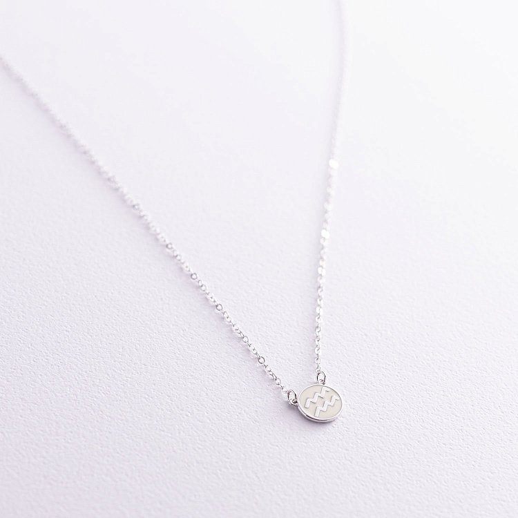 Срібне кольє "Знак зодіаку Водолій" 181052водолій від ювелірного магазину Онікс