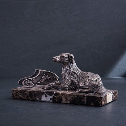 Срібна візитниця ручної роботи "Вірний охоронець" сер00024