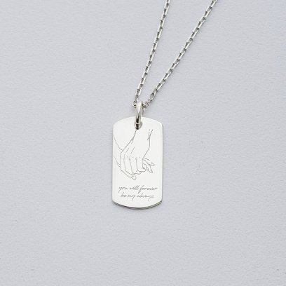 Серебряный жетон "Рука в руке" 133349-2 №4