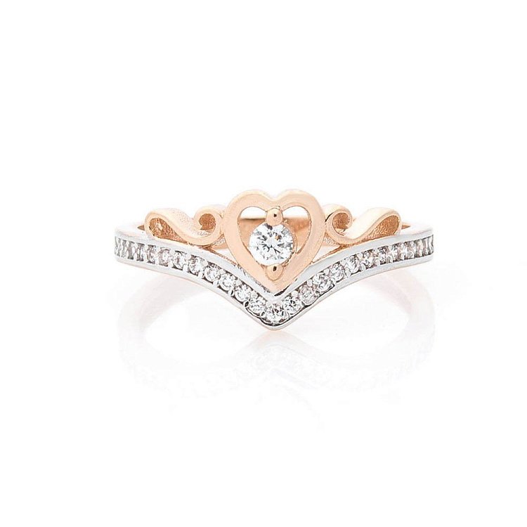 Золотое кольцо "Сердечко" (фианит) к05646 - 2 Золотое кольцо "Сердечко" (фианит) к05646 от ювелирного магазина Оникс - 2