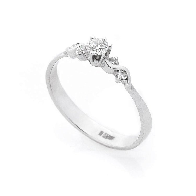 Золота заручальна каблучка (діаманти) к1409 від ювелірного магазину Онікс