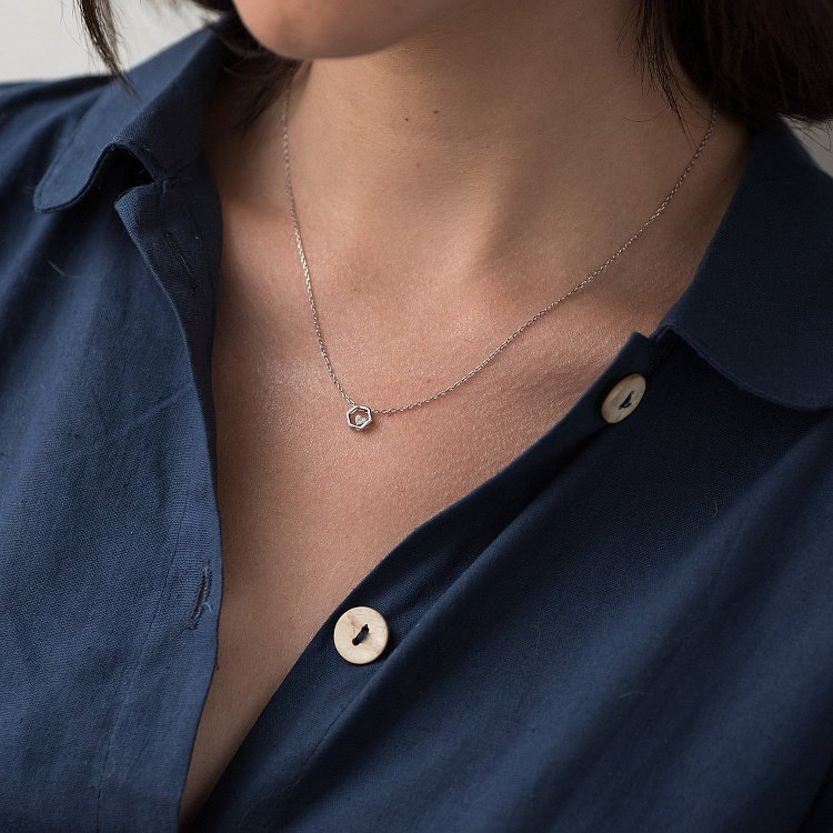 Срібне кольє "Геометрія" 18883 від ювелірного магазину Онікс - 2