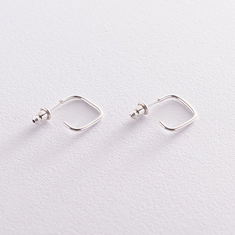 Серьги - пусеты "Элис" в серебре 122990 от ювелирного магазина Оникс - 4