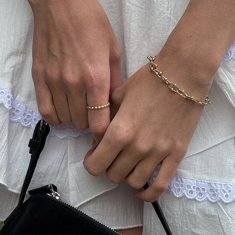 Браслет "Фантазия" в желтом золоте б04710 от ювелирного магазина Оникс - 4