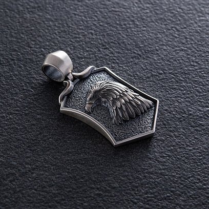 Мужской серебряный кулон "Орел" 377 №6