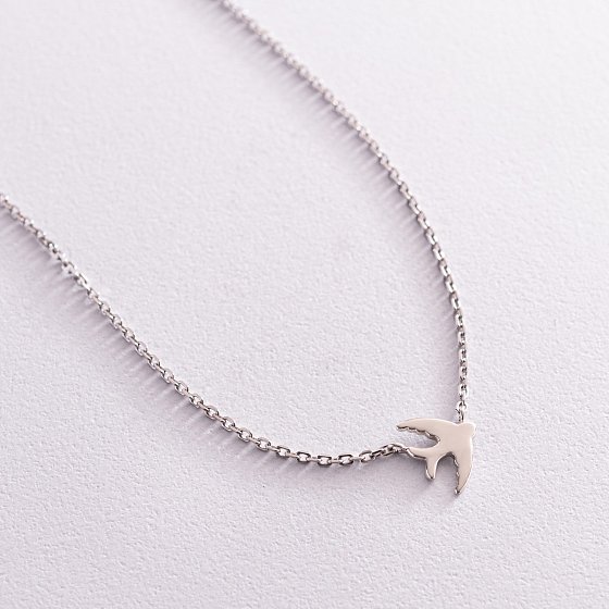 Серебряное колье "Ласточка" 1076-1 №4