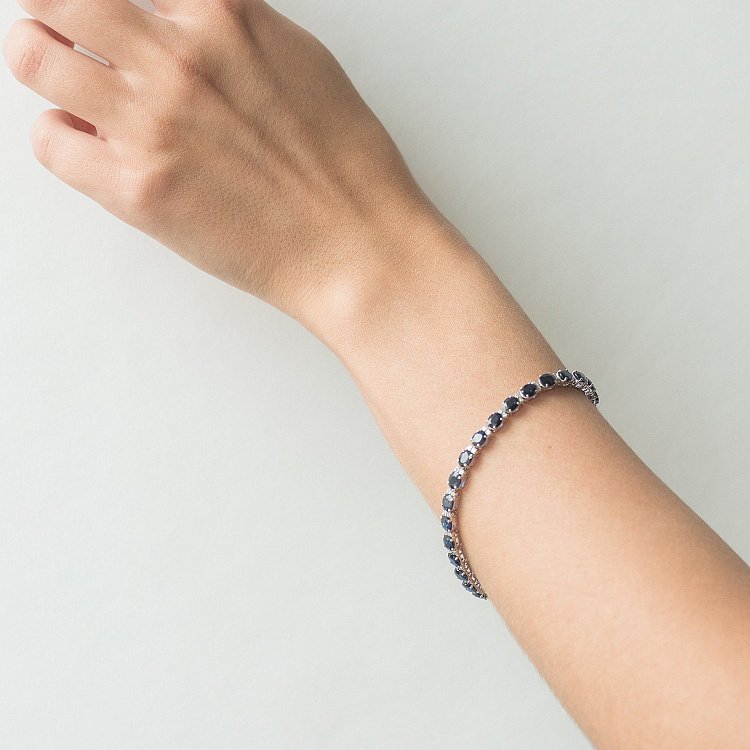 Золотий браслет з діамантами і сапфірами бб0010gl від ювелірного магазину Онікс - 2