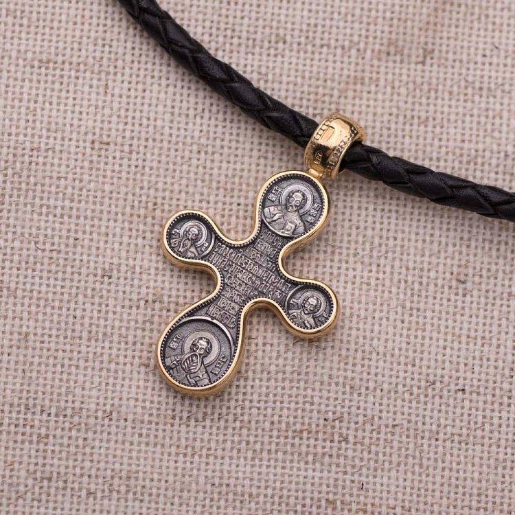 Серебряный православный крестик 132437 от ювелирного магазина Оникс - 1