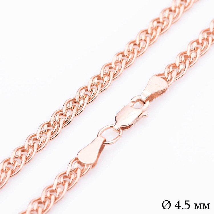 Золотий ланцюжок плетіння Нонна (4.5 мм) ц00051-4.5 Золотий ланцюжок плетіння Нонна (4.5 мм) ц00051-4.5 від ювелірного магазину Онікс