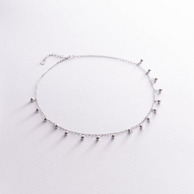 Срібне кольє "Кульки" 181247 від ювелірного магазину Онікс - 1