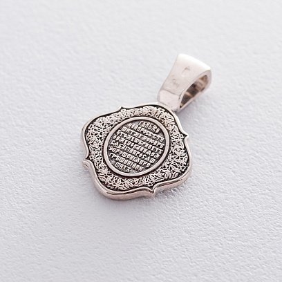 Серебряная ладанка Спас Нерукотворный 132915 №2