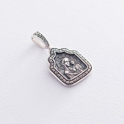 Серебряная ладанка "Казанская Божья Матерь" 132993 №4