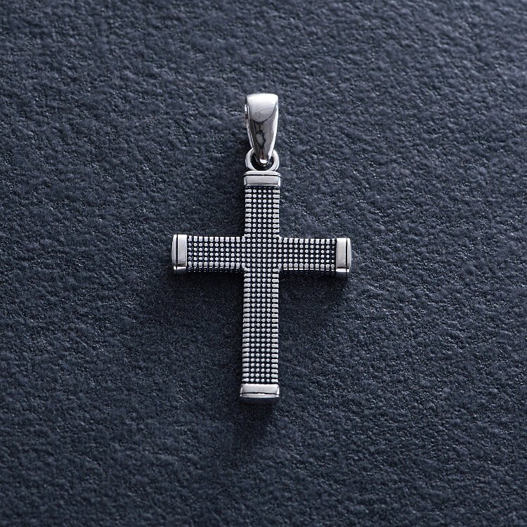 Срібний хрест "Спаси і збережи" 133105 від ювелірного магазину Онікс - 3