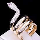 Золотое женское кольцо "Змея" к03300 от ювелирного магазина Оникс - 1