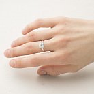 Золотое помолвочное кольцо с фианитом к06179 от ювелирного магазина Оникс - 3