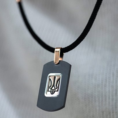 Золотий жетон "Герб України - Тризуб" (цирконій) 503-00003 №4