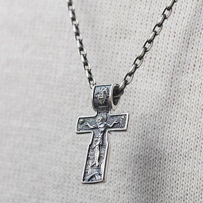 Серебряный крест с распятием 133010 №4