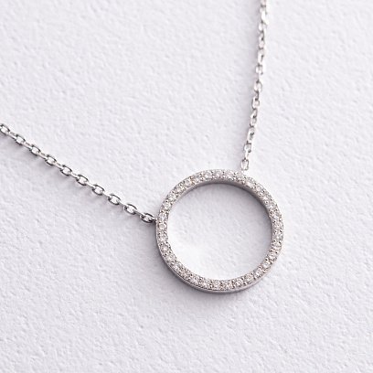 Золотое колье "Круговорот" с бриллиантами 719721121 №2