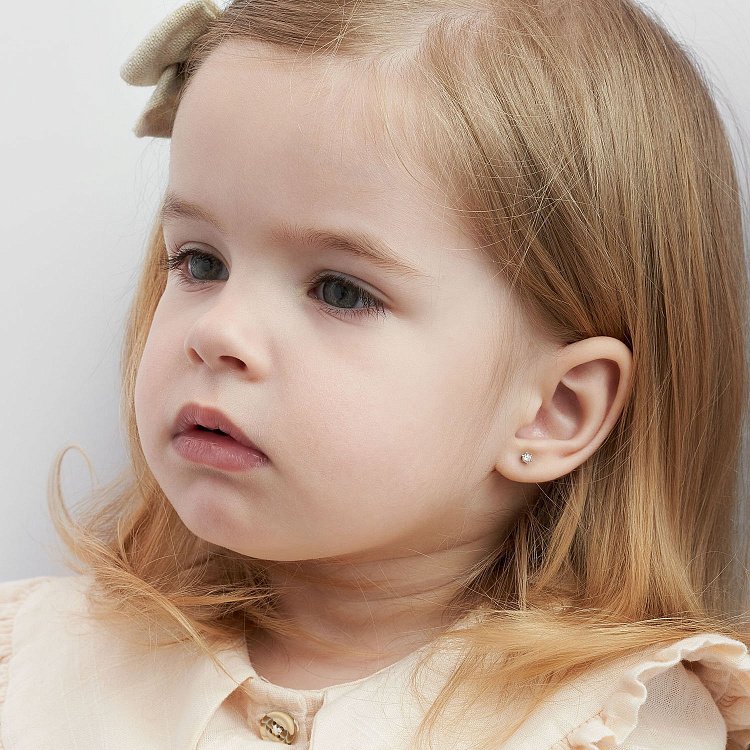 Золотые серьги - пусеты с бриллиантами 316621121 от ювелирного магазина Оникс - 6