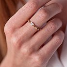Золотое кольцо с сердечком (фианит) к06182 от ювелирного магазина Оникс - 1