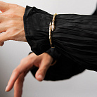 Жорсткий браслет "Змія" у жовтому золоті (фіаніти) б05751 от ювелирного магазина Оникс - 3