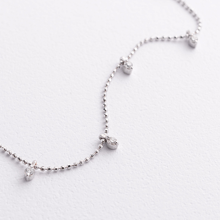 Браслет у білому золоті з діамантами бб0041di від ювелірного магазину Онікс - 1