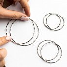 Срібні сережки-кільця (4,5 см) 120106 от ювелирного магазина Оникс - 2