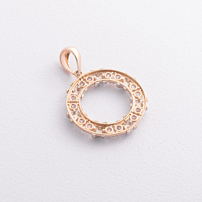 Золота підвіска з фіанітами п04045 №2